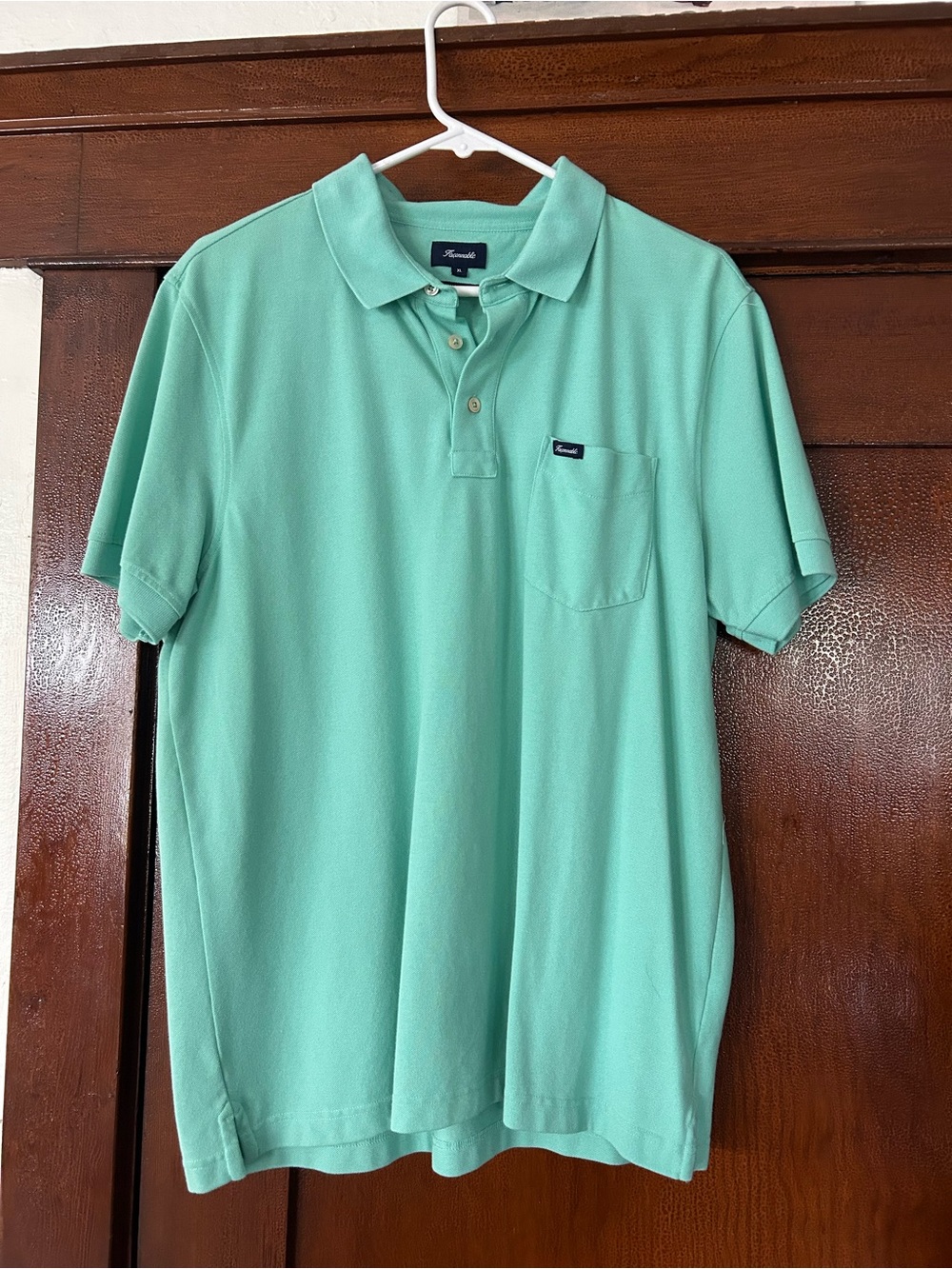 Men’s Mint Green Polo Shirt with Chest Pocket
